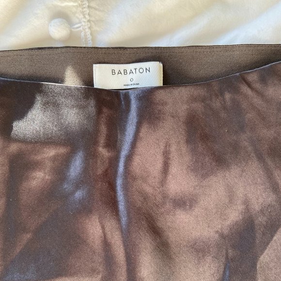 Babaton Slip Skirt in Rich Mocha Brown - Picture 3 of 3